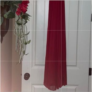 Women’s red gown shoulder less dress size 16